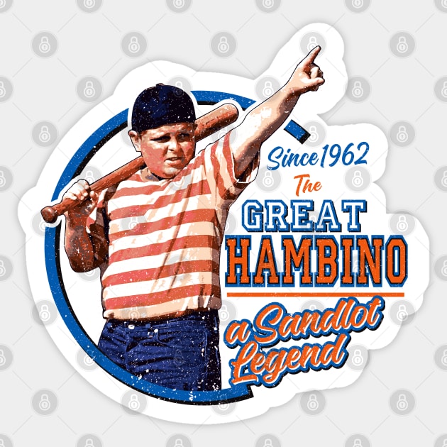 The Great Hambino Sticker by Alema Art